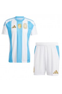 Fotbalové Dres Argentina Dětské Domácí Oblečení Copa America 2024 Krátký Rukáv (+ trenýrky)